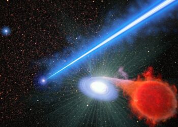 Hubble discovers black hole beam promotes stellar flares