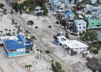 “Luck has left us”: a small Florida island lifts its head above water after Hurricane Helene