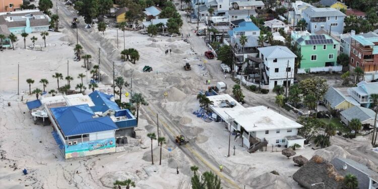 “Luck has left us”: a small Florida island lifts its head above water after Hurricane Helene