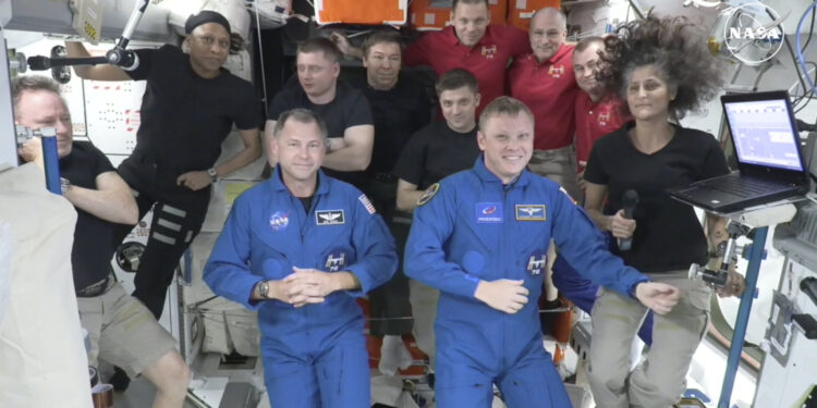 Stranded NASA astronauts welcome SpaceX capsule that will bring them home next year