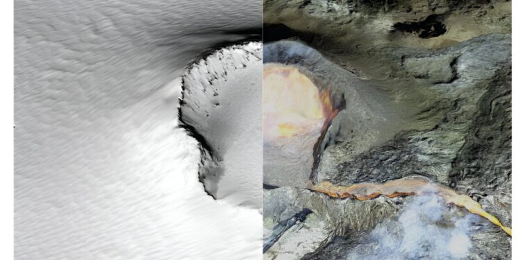 Study reveals first evidence of volcanic projection cone on Mars