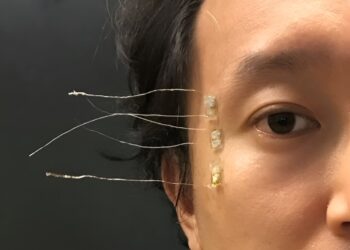 The new eye sensors use a special material that generates electricity when it bends