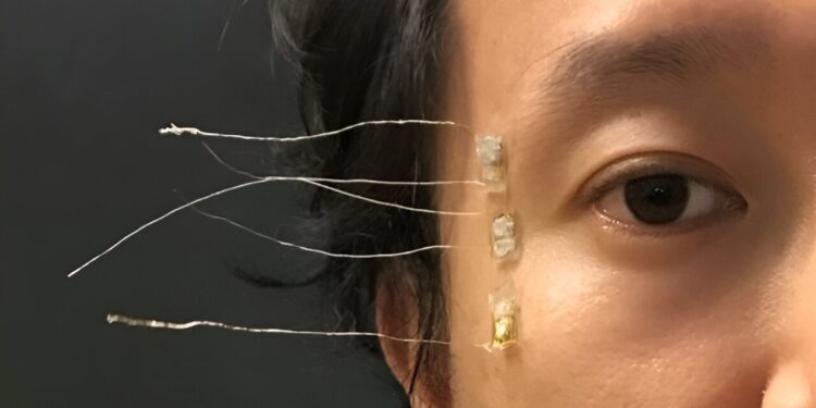 The new eye sensors use a special material that generates electricity when it bends