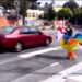 Watch out for the chicken! Disguised cop catches offending drivers
