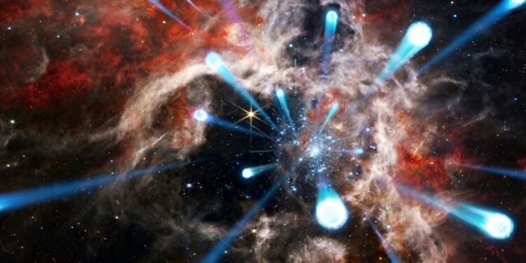 Astronomers discover dozens of massive stars launched from young star cluster R136