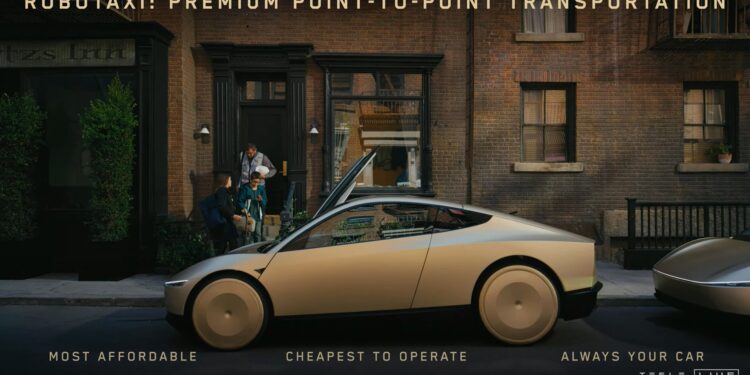 Elon Musk unveils a robotaxi and promises it “before 2027”
