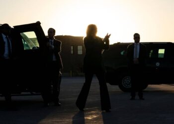 Going the wrong way, a drunken motorist almost hit Kamala Harris’ motorcade