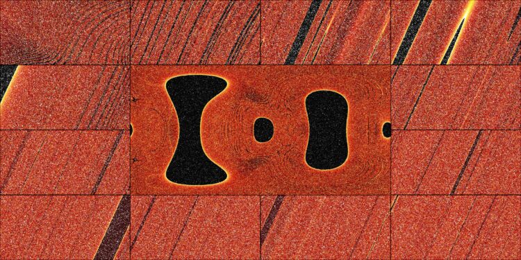 “Islands” of regularity discovered in the famous chaotic three-body problem