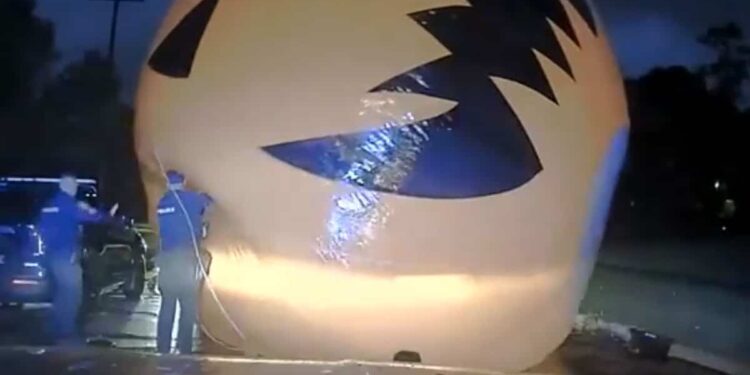 ON VIDEO | A giant inflatable pumpkin causes a stir in an Ohio village