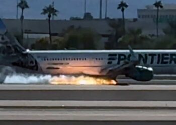 ON VIDEO | A plane on fire upon landing