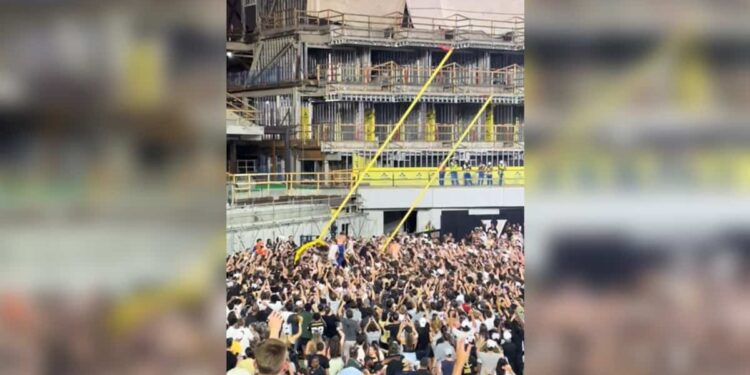 VIDEOS | Students tear off football goal and throw it into river