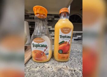 The new container of Tropicana orange juice does not pass