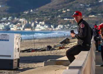 Malibu Beach Transforms into Village for Firefighters