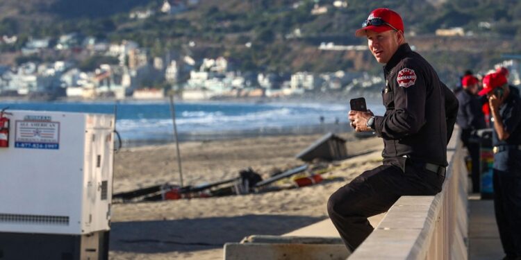 Malibu Beach Transforms into Village for Firefighters