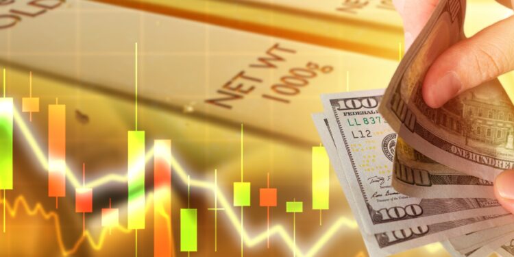 Gold reduces its losses after the dollar fell amid a secure of a safe haven economy