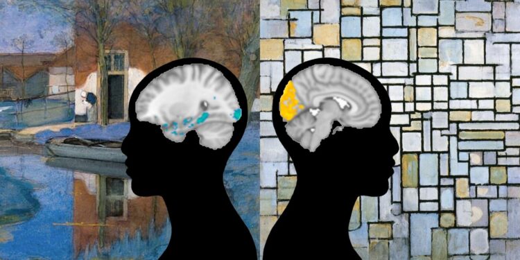 Brain analyzes reveal neurons circuits linked to the subjective interpretation of art
