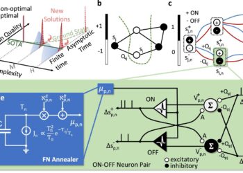 The neuromorphic system uses quantum effects to find optimal solutions to complex problems