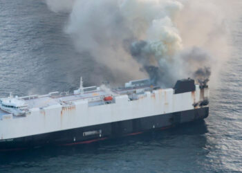 Off Alaska | A cargo carrying electric vehicles takes fire