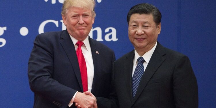 Trump says “get along well with China”