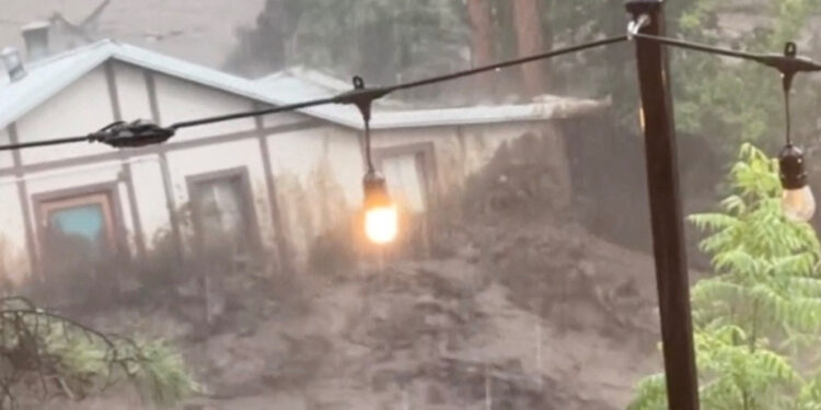 A house carried by the waves to new-mexic