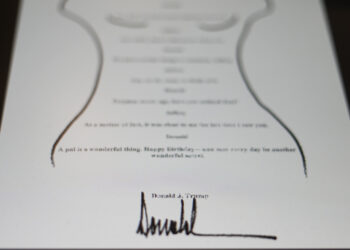 Donald Trump denies being the author of a letter addressed to Jeffrey Epstein