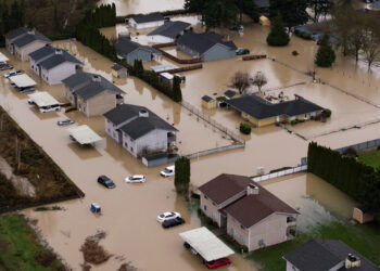 Heavy rains flood Washington state town