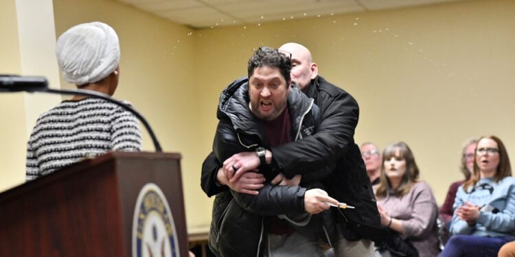 Minneapolis | Democratic elected official Ilhan Omar attacked during a public meeting