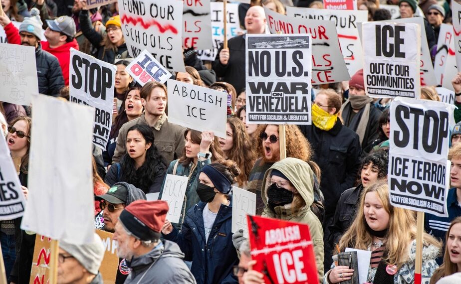 Woman killed by immigration police | Protesters descend on several major cities