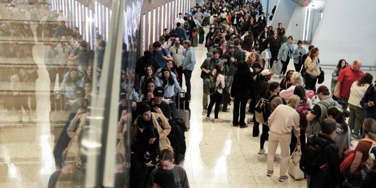 Partial budgetary paralysis | ICE agents at airports today